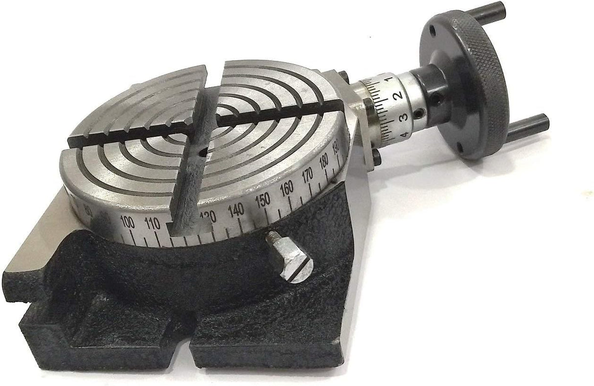 4"/ 100 mm Regular Rotary Milling Indexing Table With Small Chucks and back Plate