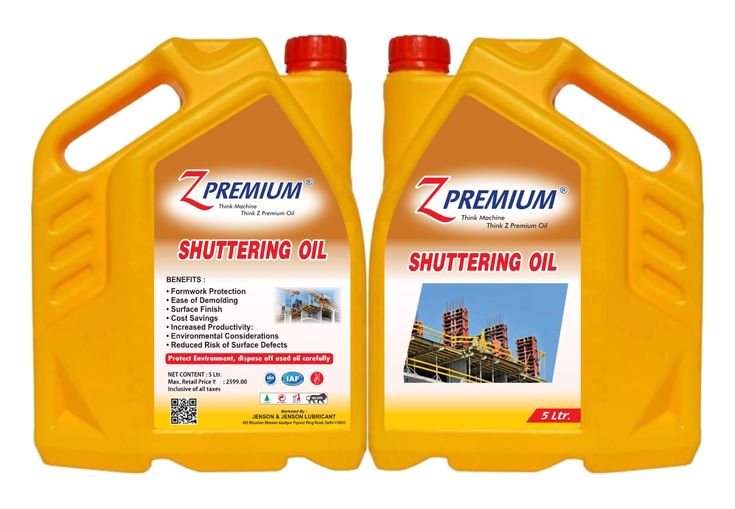 Two containers of Z Premium Shuttering Oil