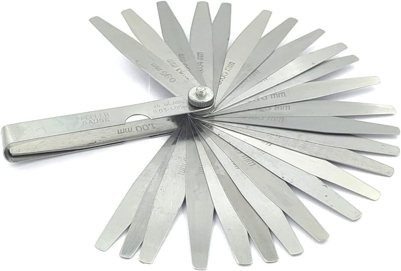 Metal feeler gauge measurement tool