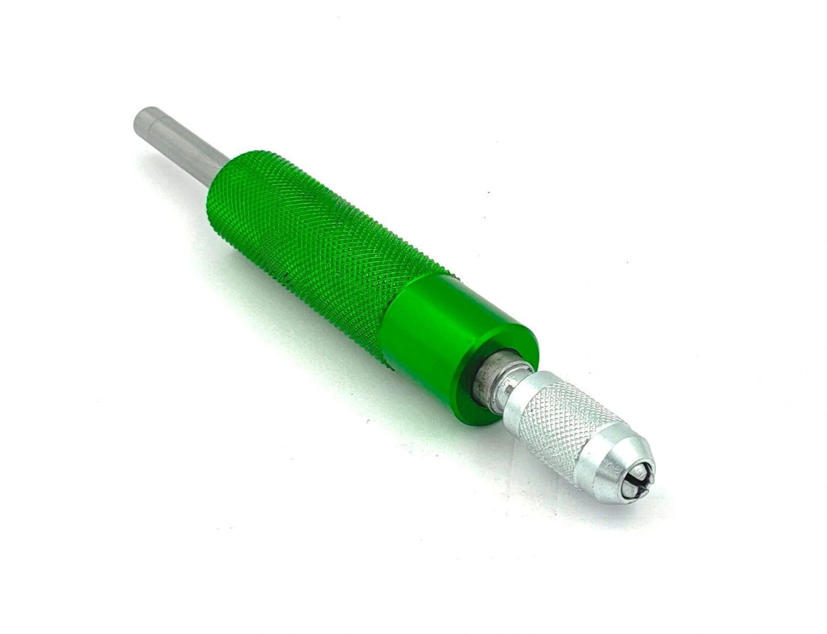 Green pin vise hand drill tool with collet chuck