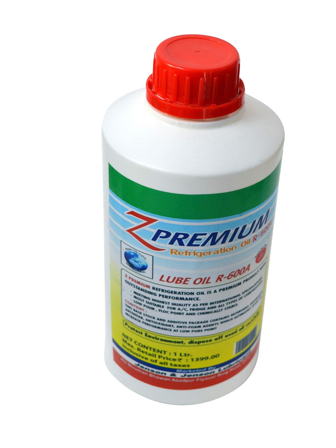 Z Premium refrigeration oil bottle with a red cap