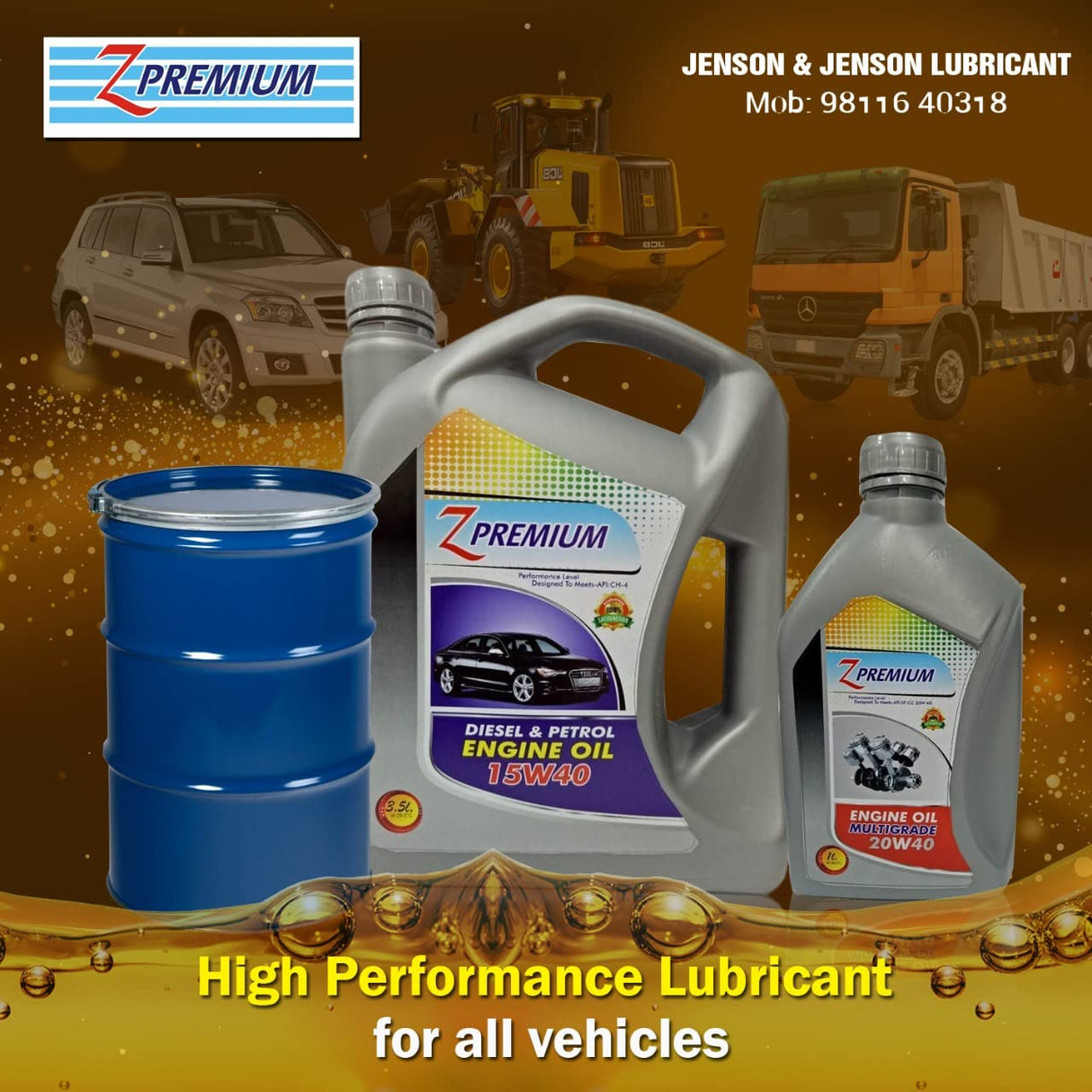 Z Premium lubricant bottles