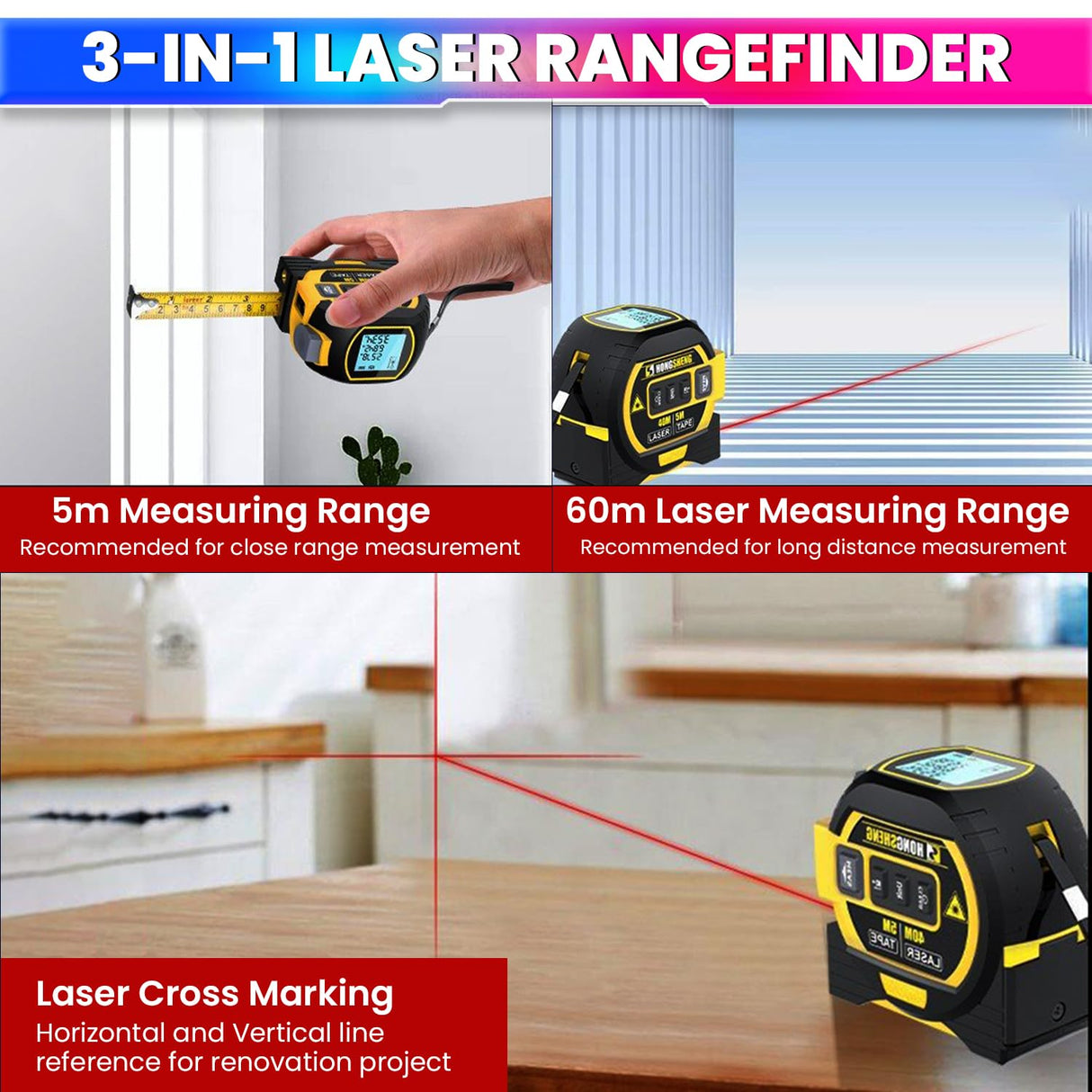 3-in-1 laser rangefinder