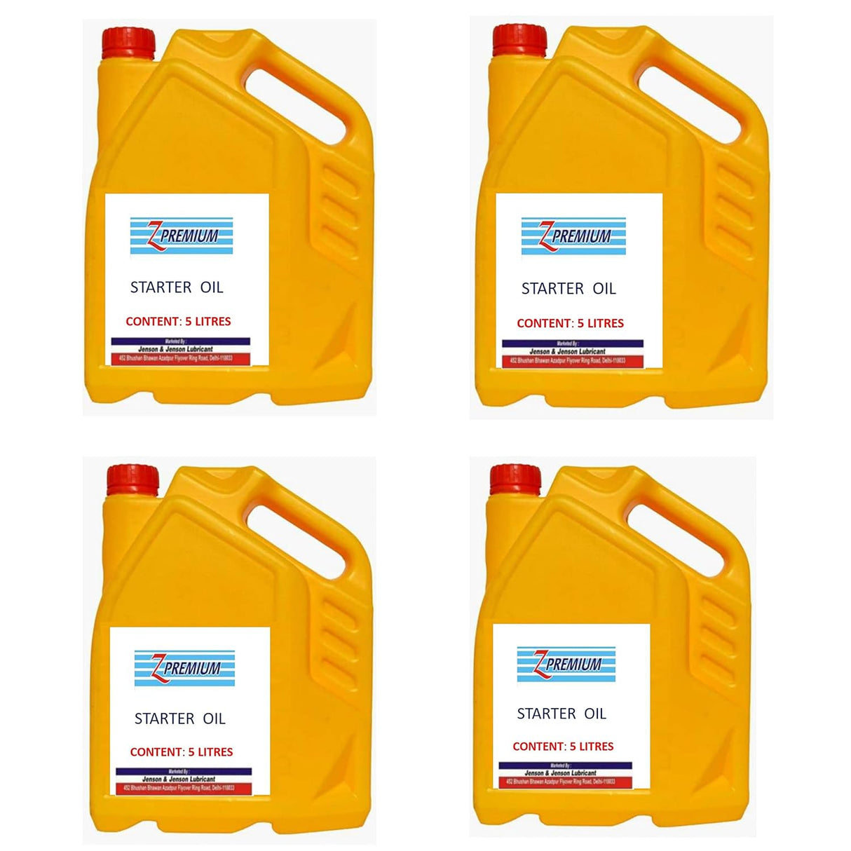 four yellow containers of Z Premium