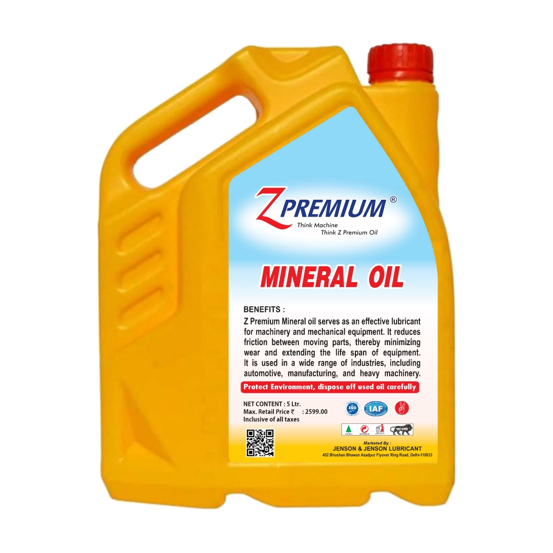 Yellow container of Z Premium mineral oil