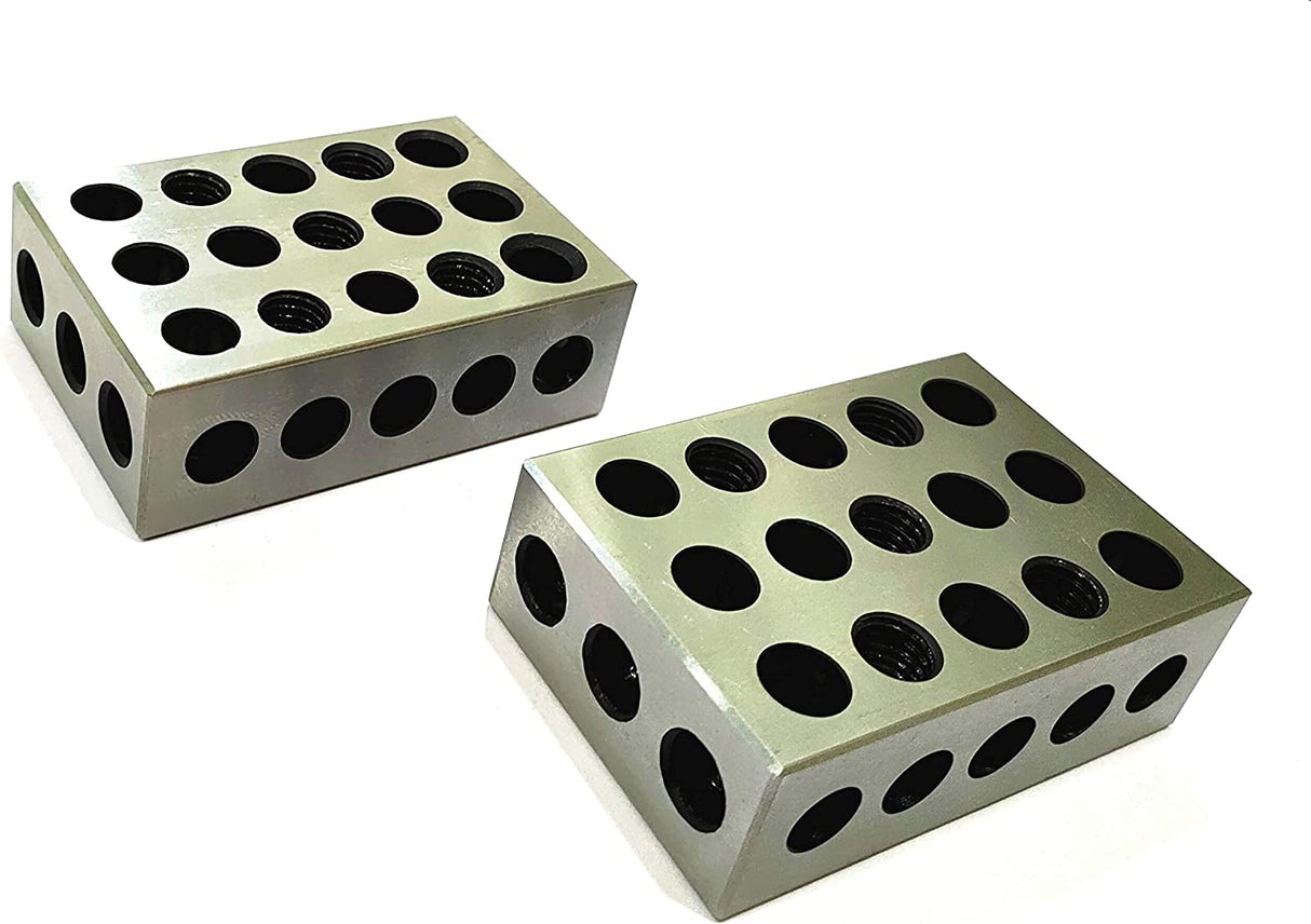 Two steel 1-2-3 blocks
