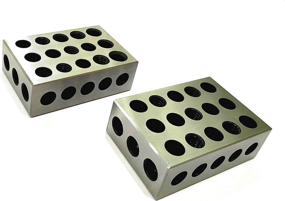 Two steel 1-2-3 blocks