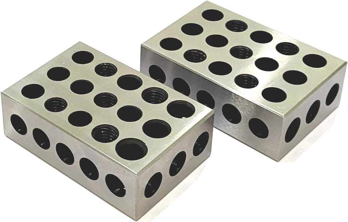 Two steel 1-2-3 blocks