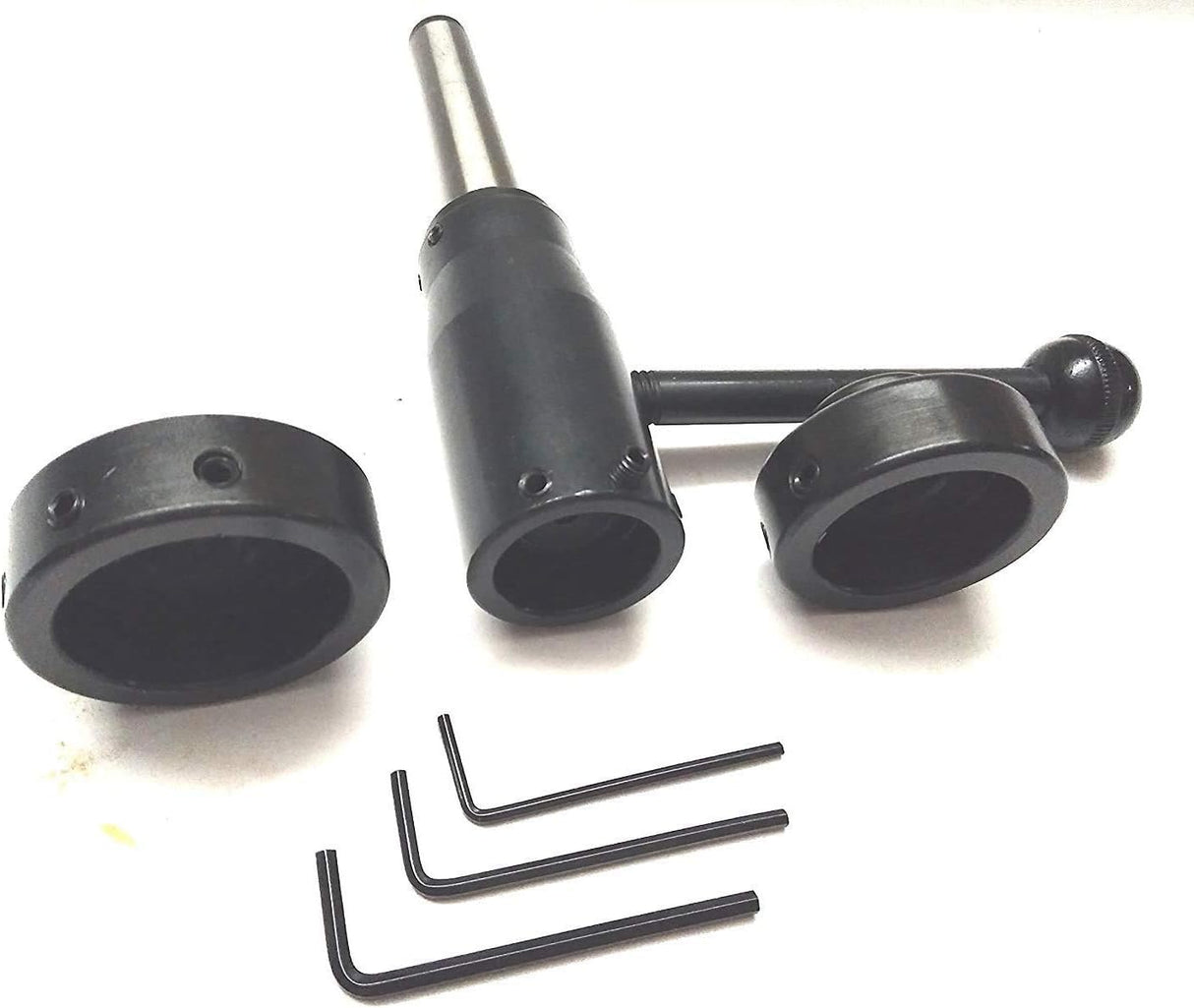 Side view showing tailstock holder with Thread Cutting Dies
