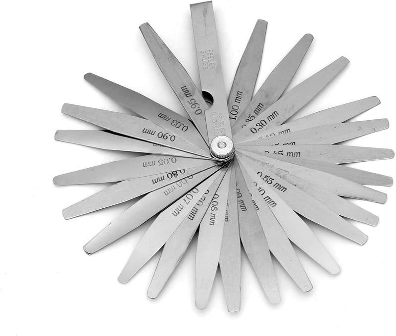 Metal feeler gauge measurement tool