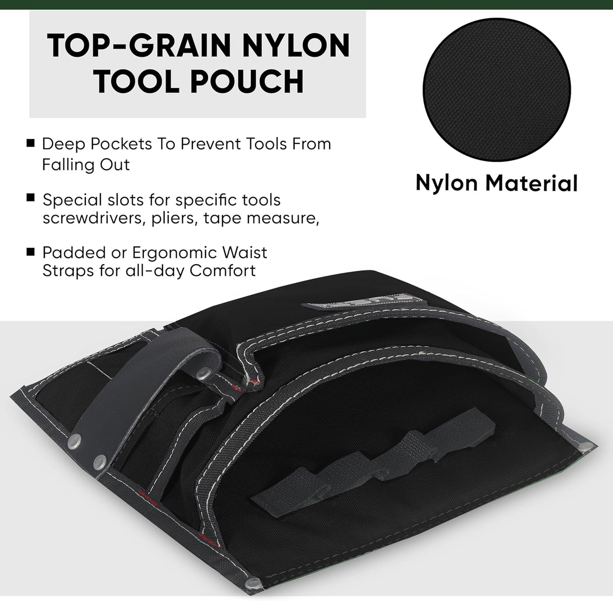 Nylon tool pouch feature guide
