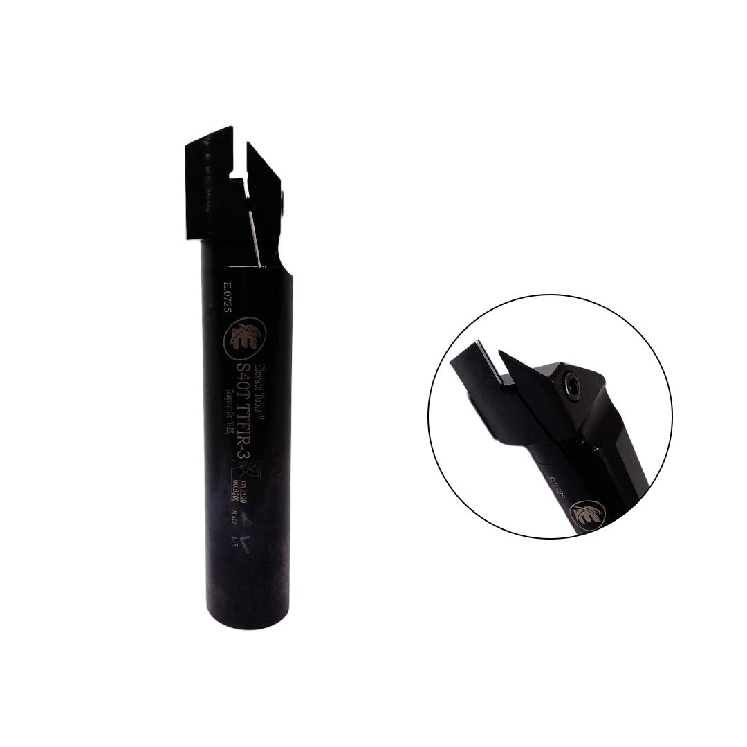 Black metal grooving tool holder