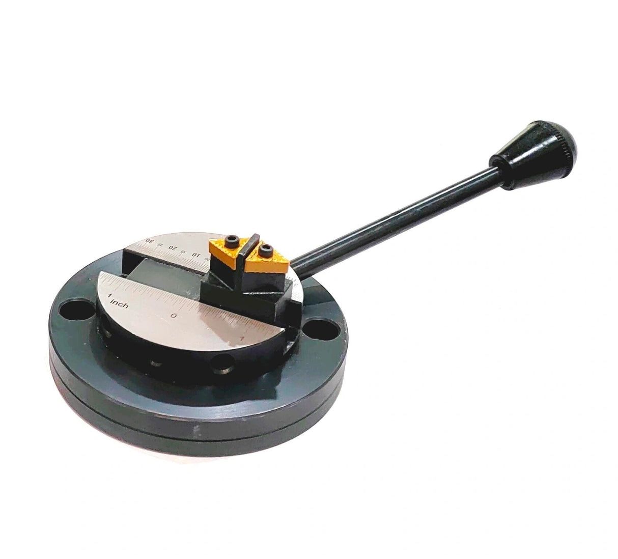 Lathe tool post adjustment device