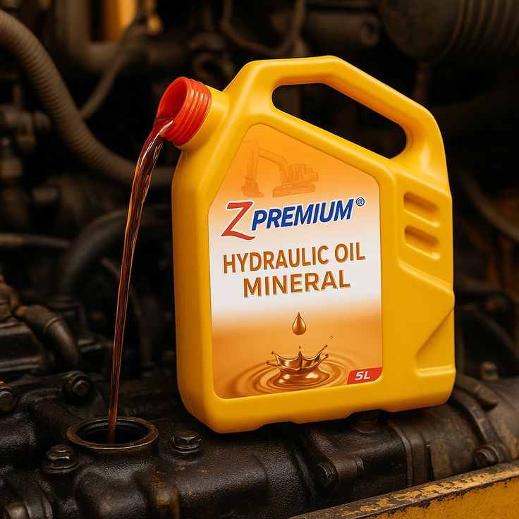 Z Premium Hydraulic Oil Mineral container with oil