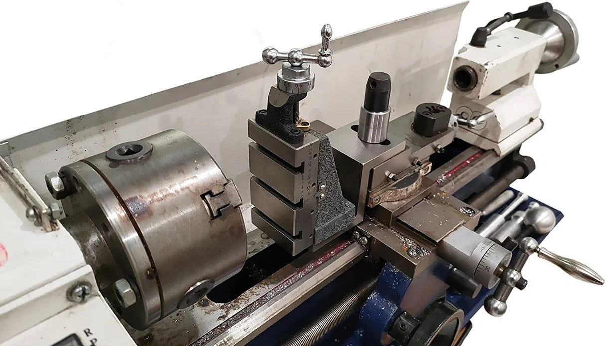 Vertical Milling Slide Mounted on Z Type Angle Plate -Direct Fit for Mini Lathe Machine