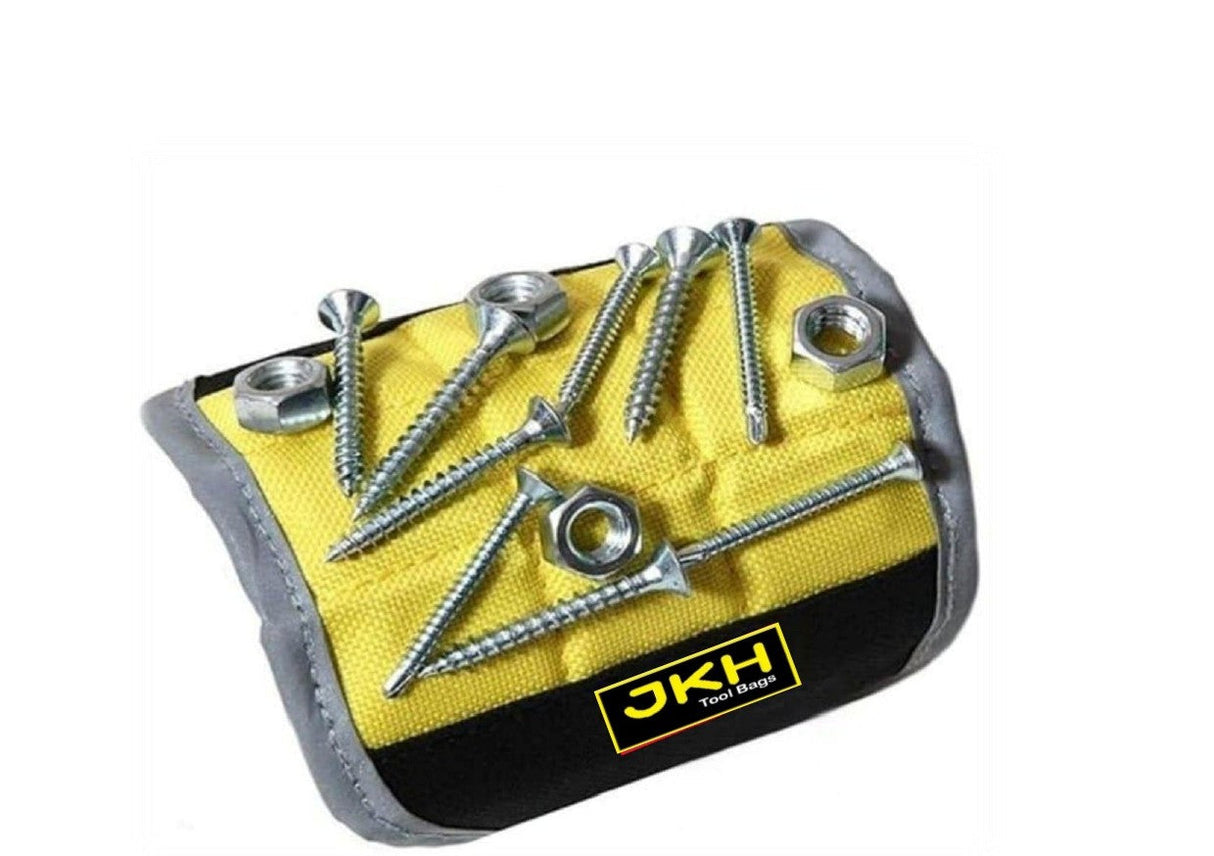 Yellow tool pouch with screws