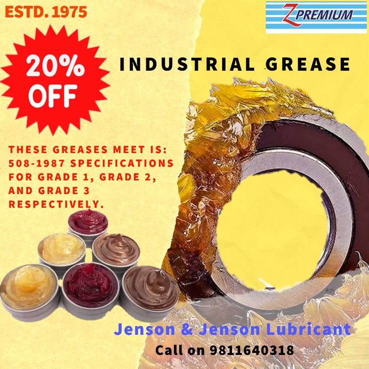 Industrial grease promotion sale poster
