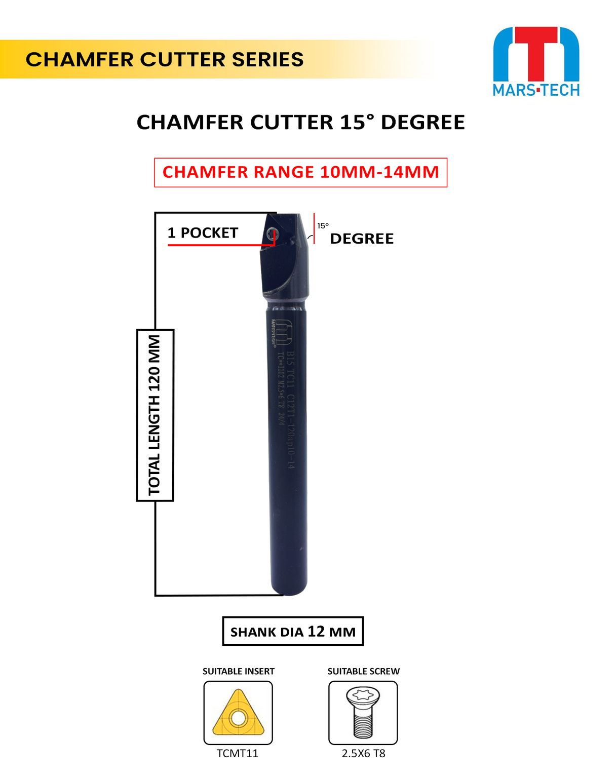 Chamfer cutter with specifications