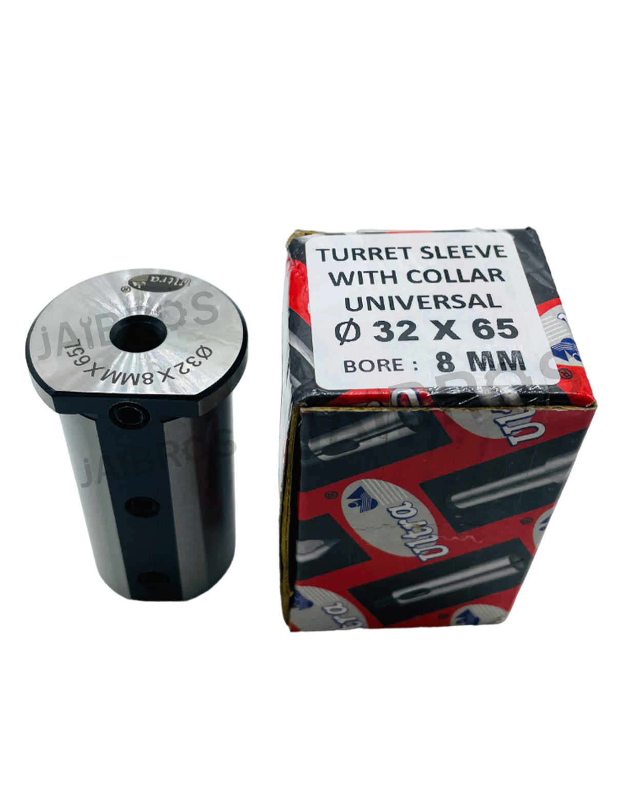 turning sleeve with universal collar, bore size 8 mm