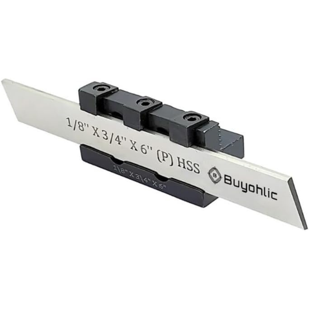 Lathe cut off tool holder with HSS blade