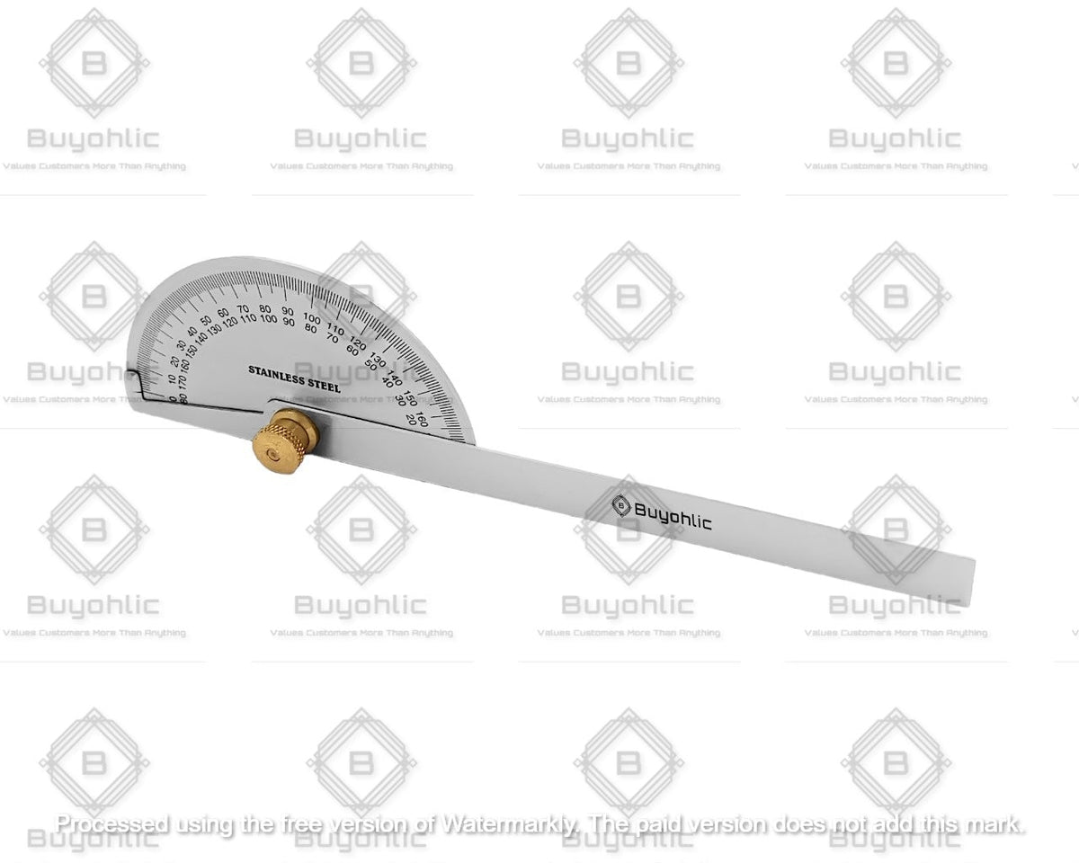 Stainless steel protractor ruler