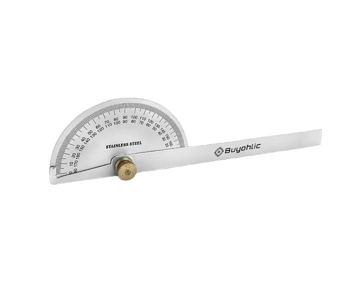Stainless steel protractor ruler