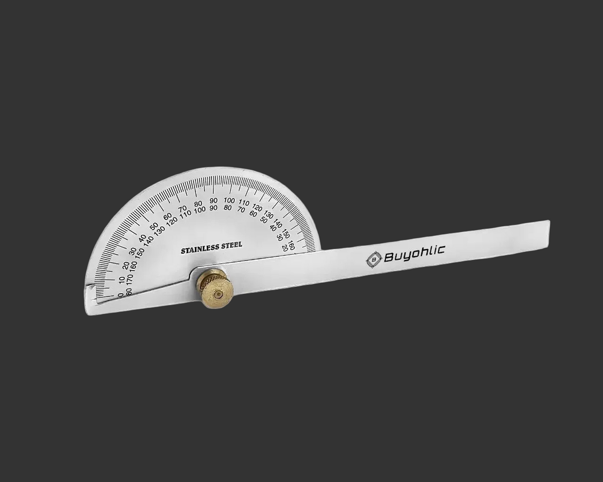 Stainless steel protractor ruler