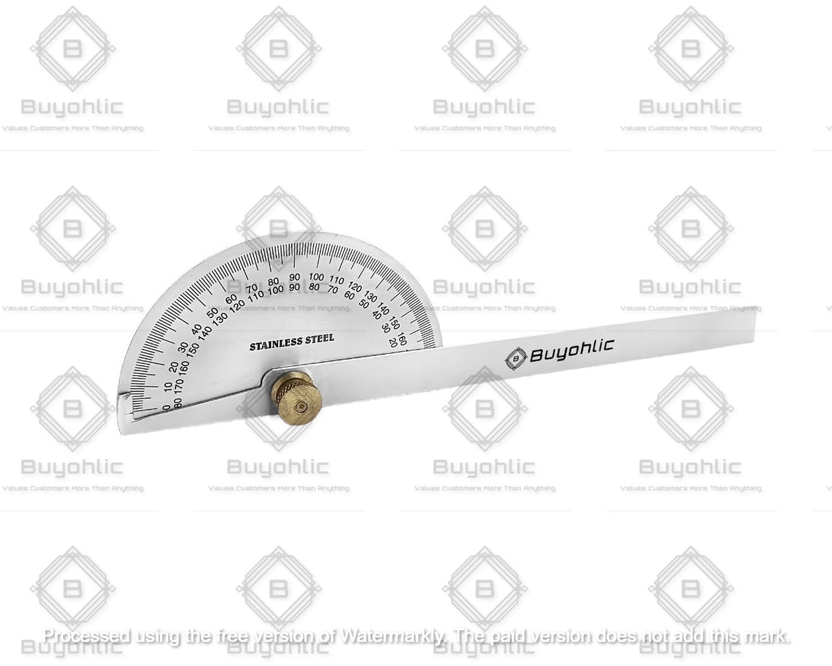 Stainless steel protractor ruler
