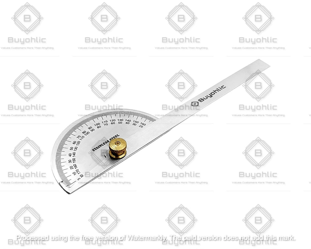Stainless steel protractor ruler