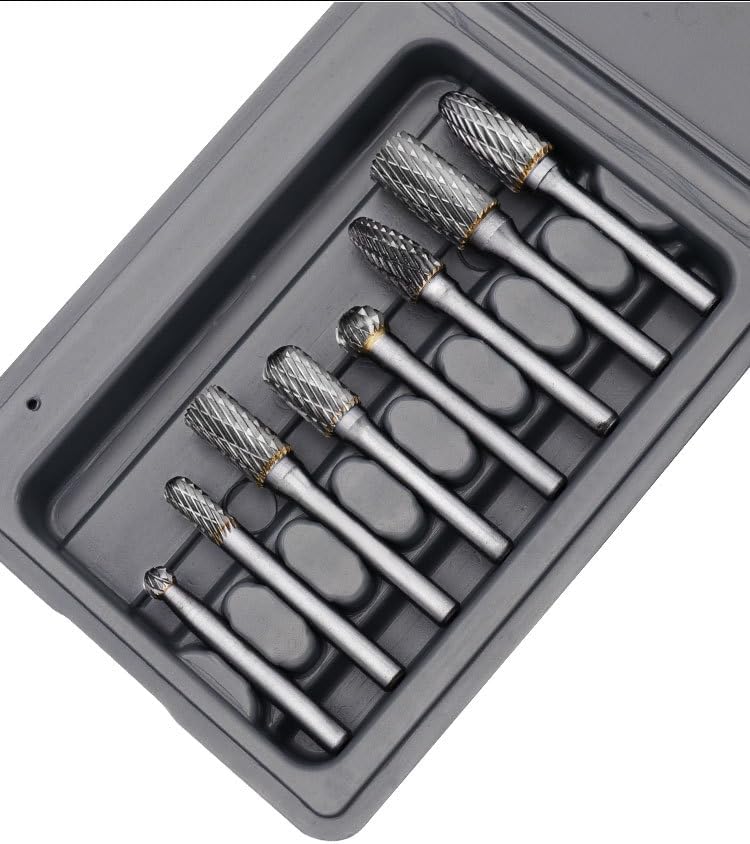 Carbide rotary burr set with case