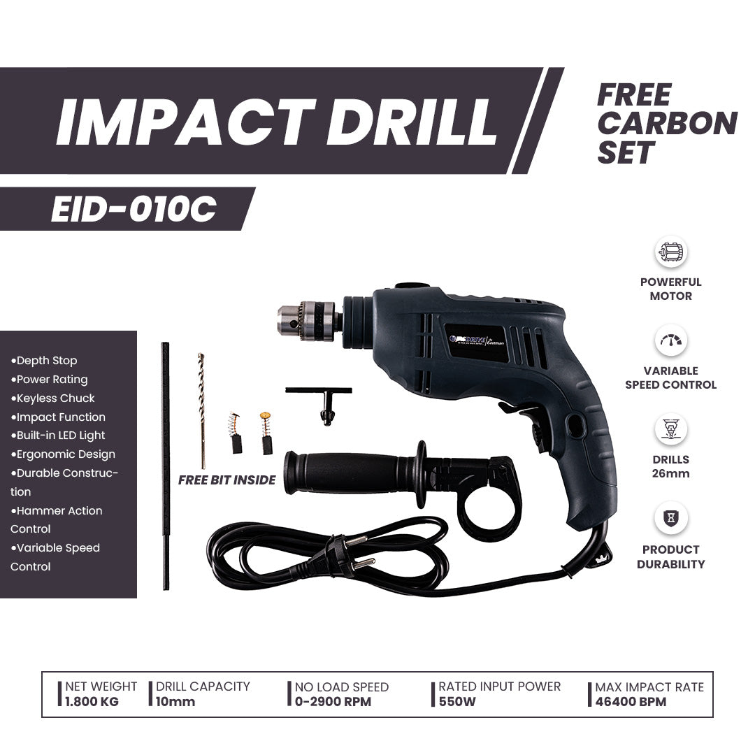 Impact Drill Machine, Capacity 10mm EID-010C