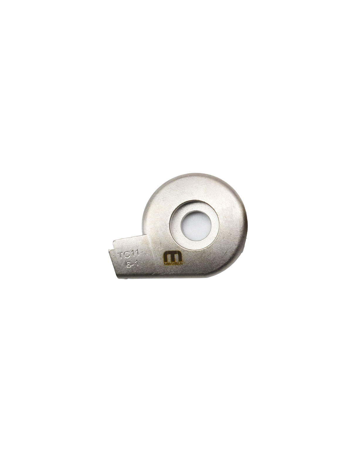 Metallic object with a circular