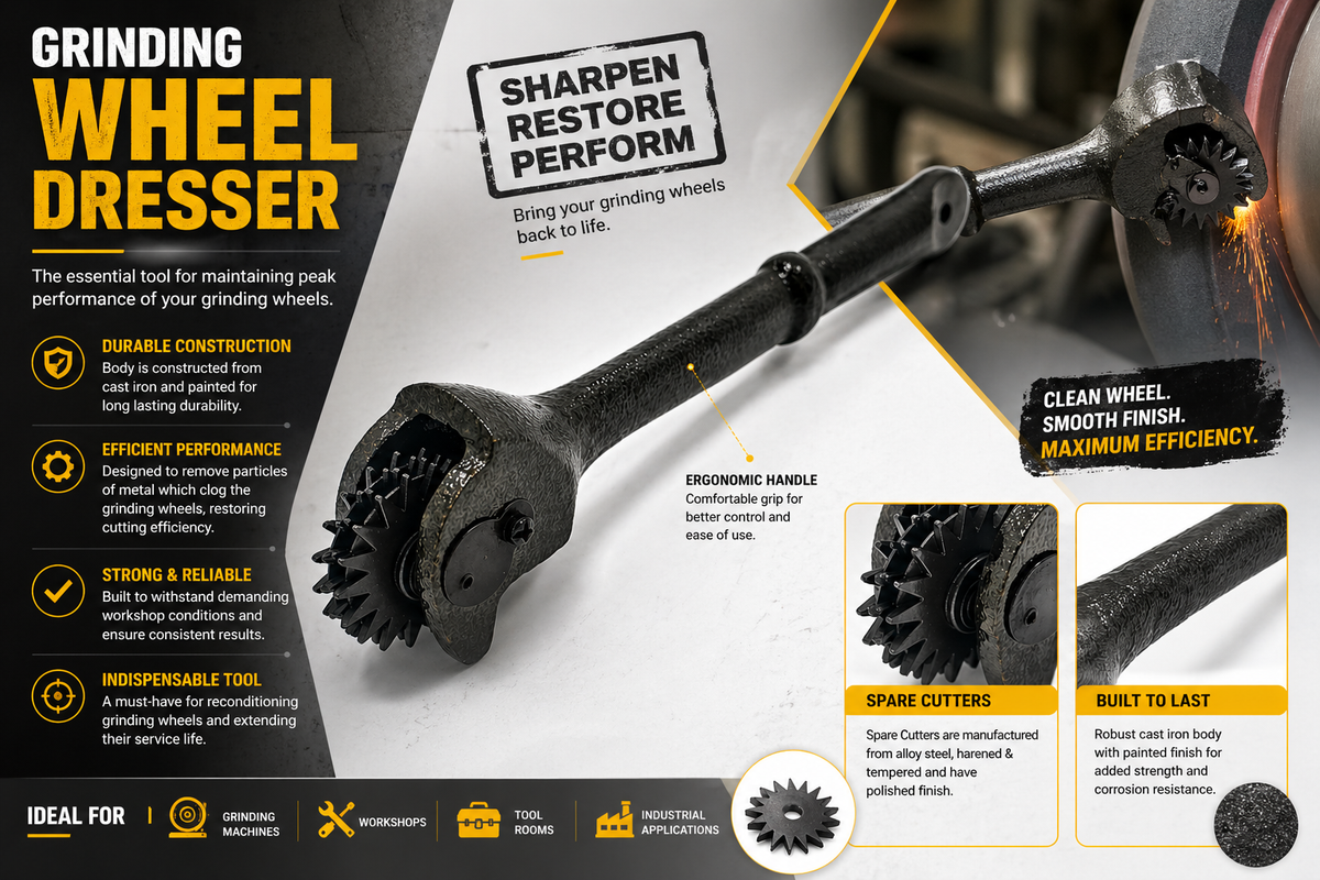 Grinding wheel dresser tool features