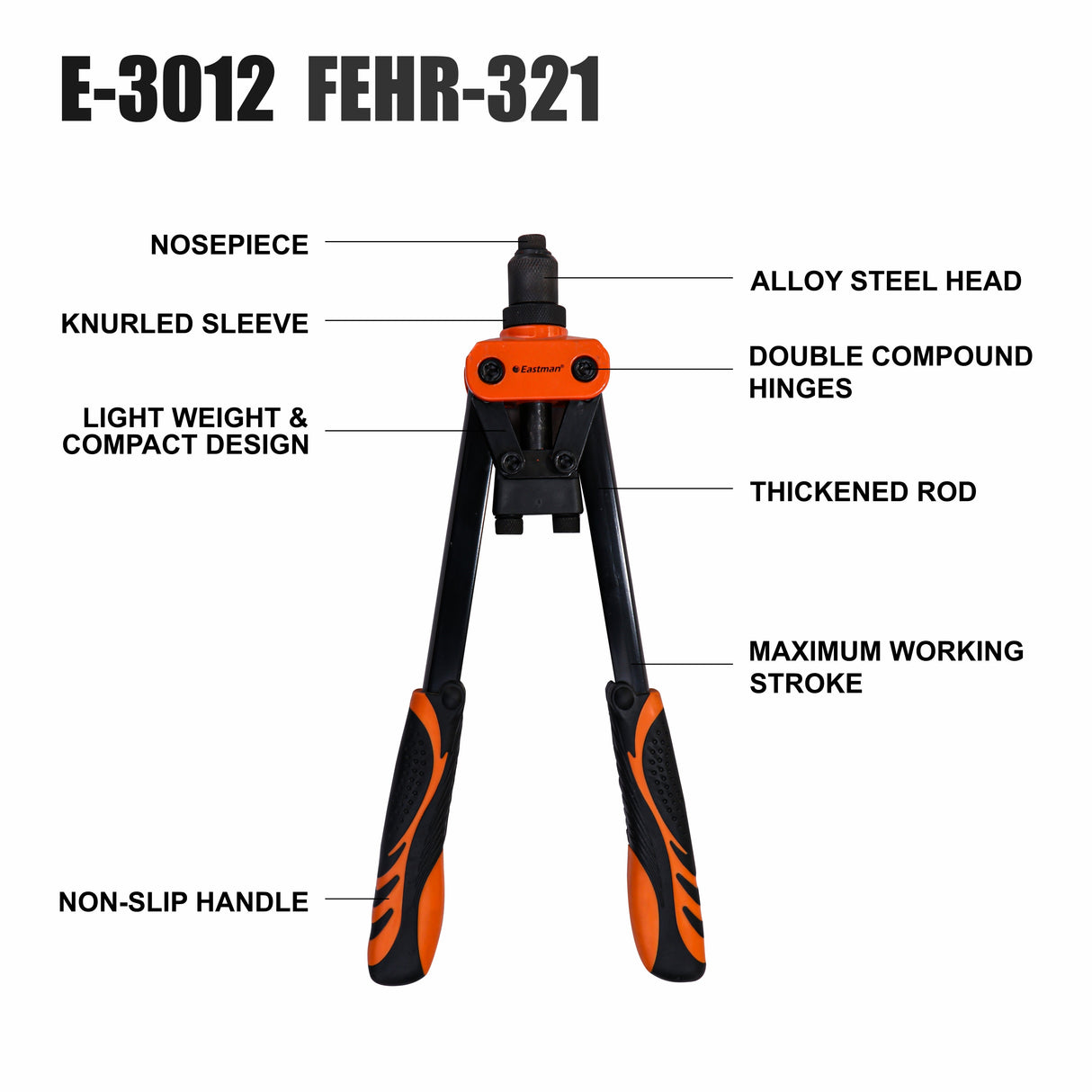 Orange and black riveter