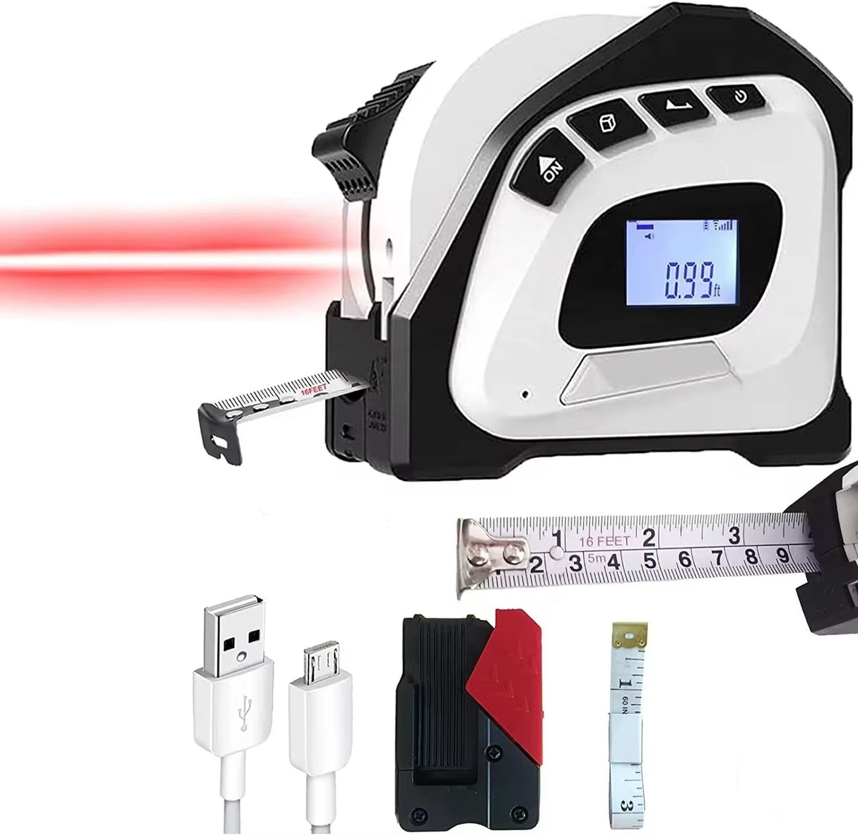 Laser tape measure set
