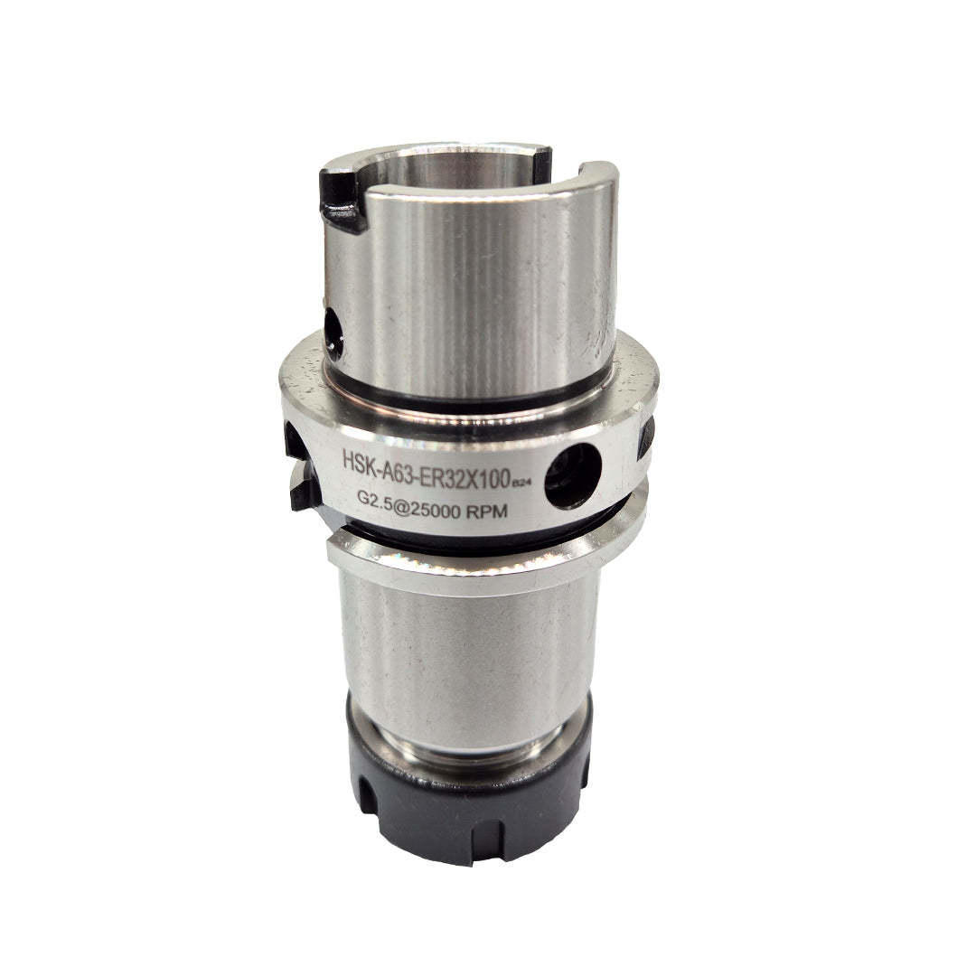 HSK63 ER32 collet chuck in 100 and 160 length pack of 1