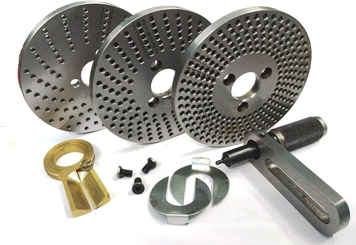 Lathe machine indexing dividing plates