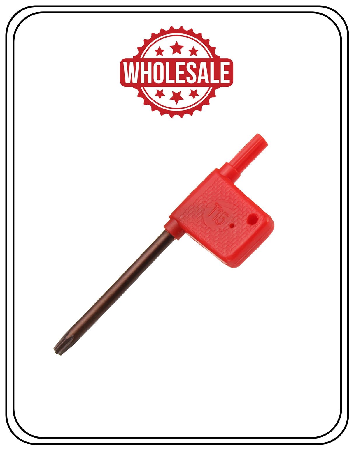 Red Torx key T8 T15 T20 pack