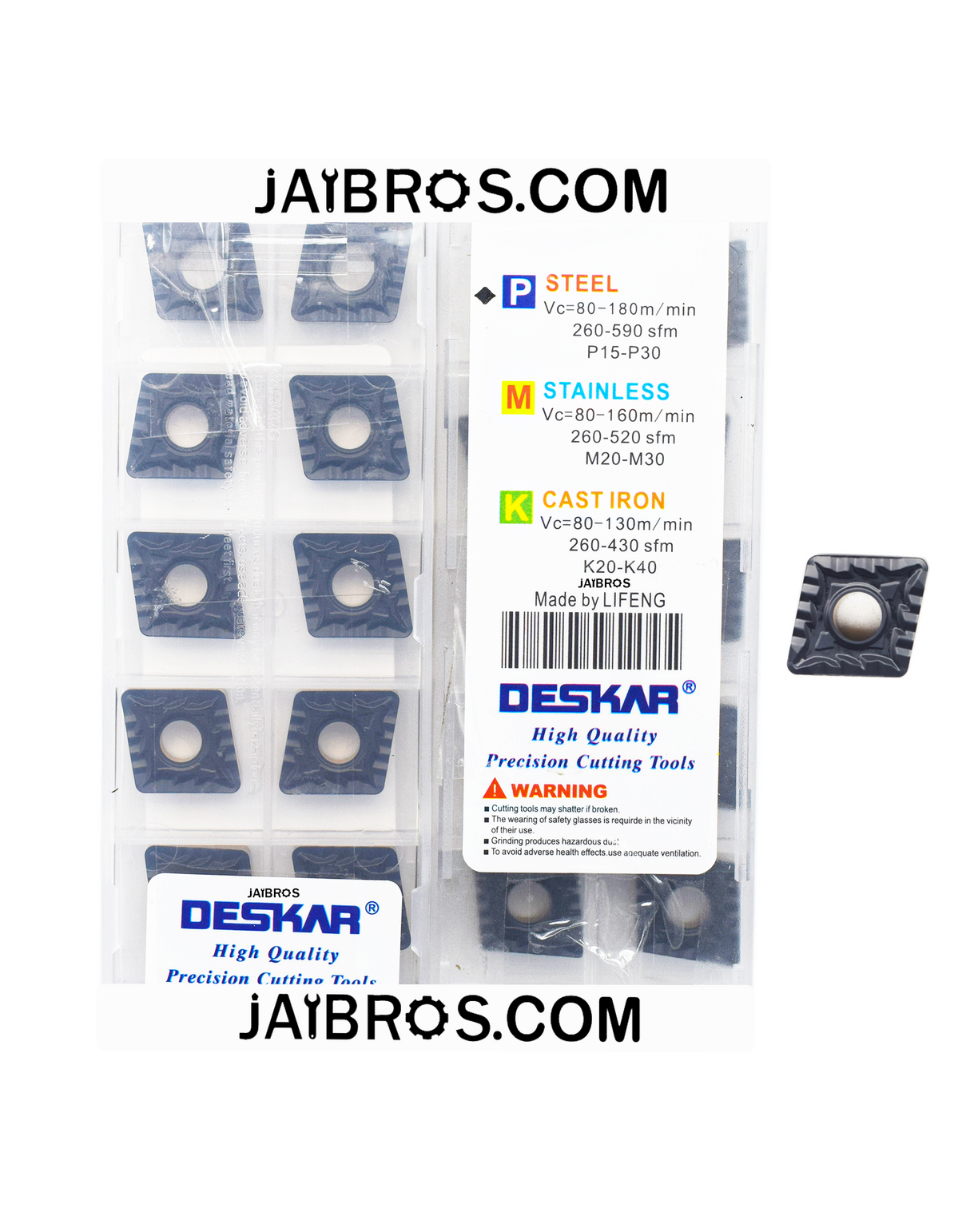 steel stainless steel carbide insert