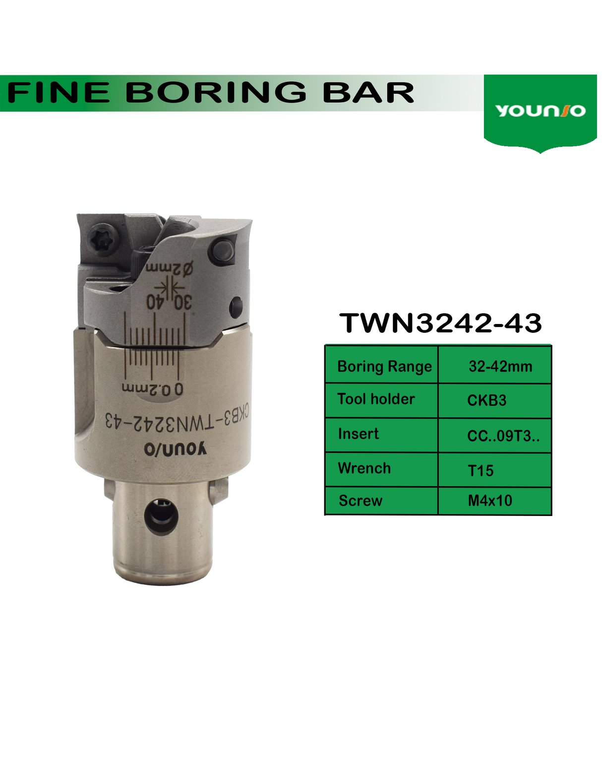 ACCKee rough boring head for CCMT inserts single unit