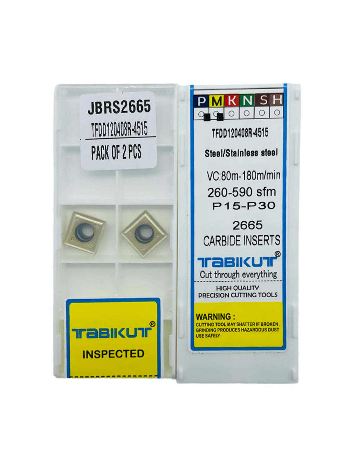 Pack of carbide inserts with Tabikut branding