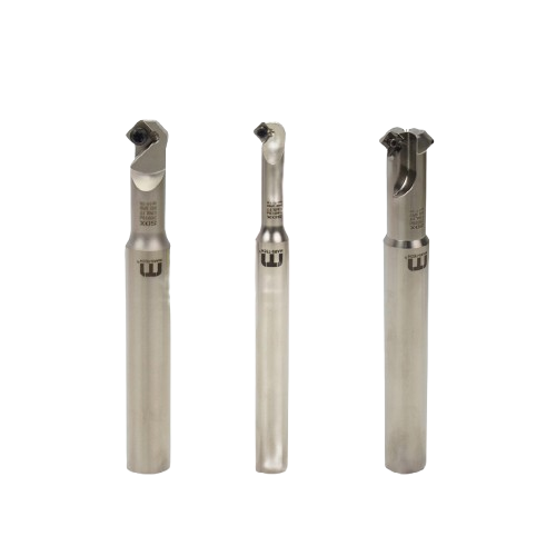 Three metal cylindrical tools