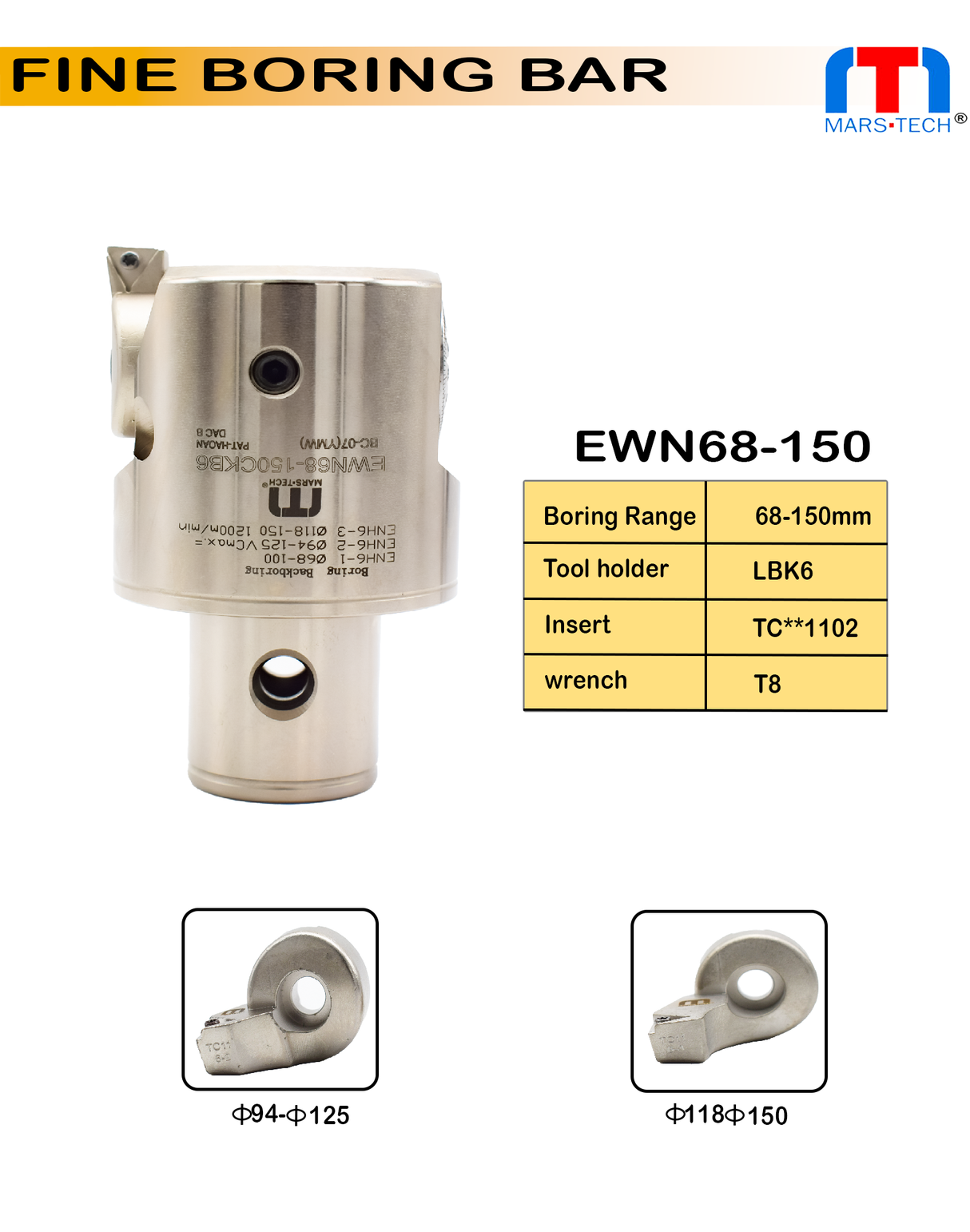 EWN68 boring head for CNC and lathe