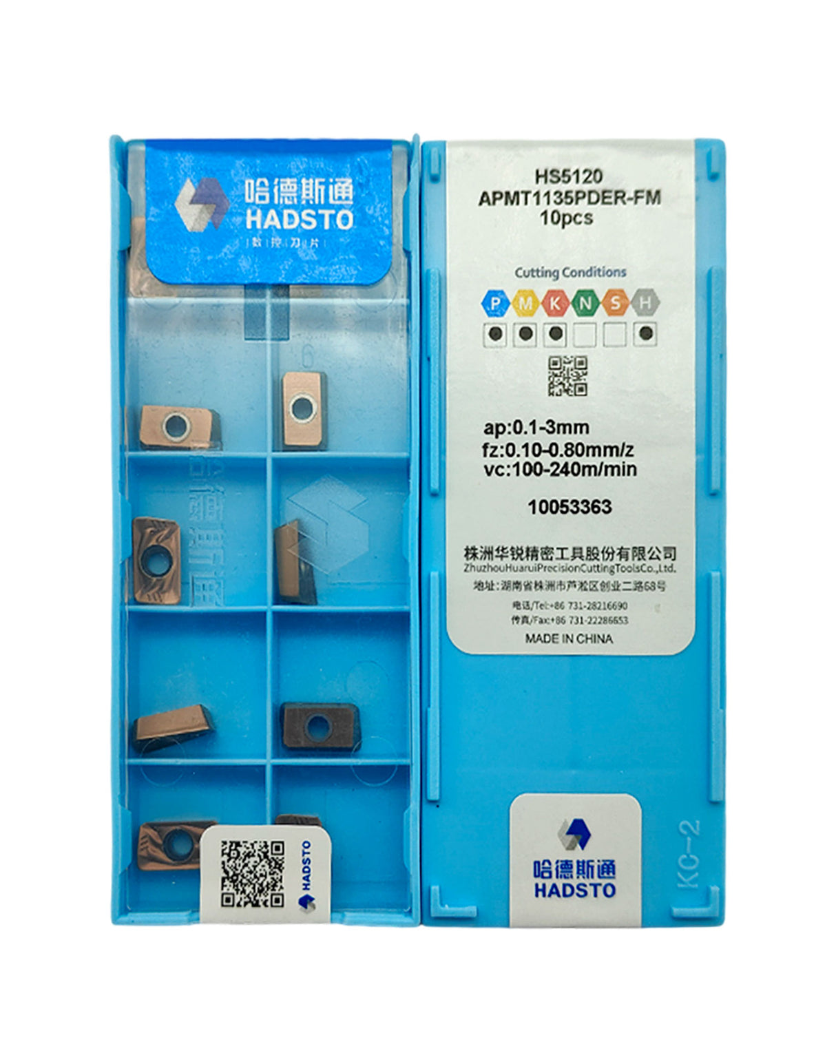 Hadsto brand APMT1135PDER-FM carbide inserts