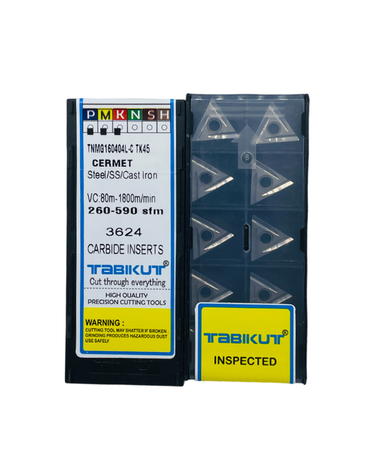 PVD coated TNMG160404 cermet insert pack of 10