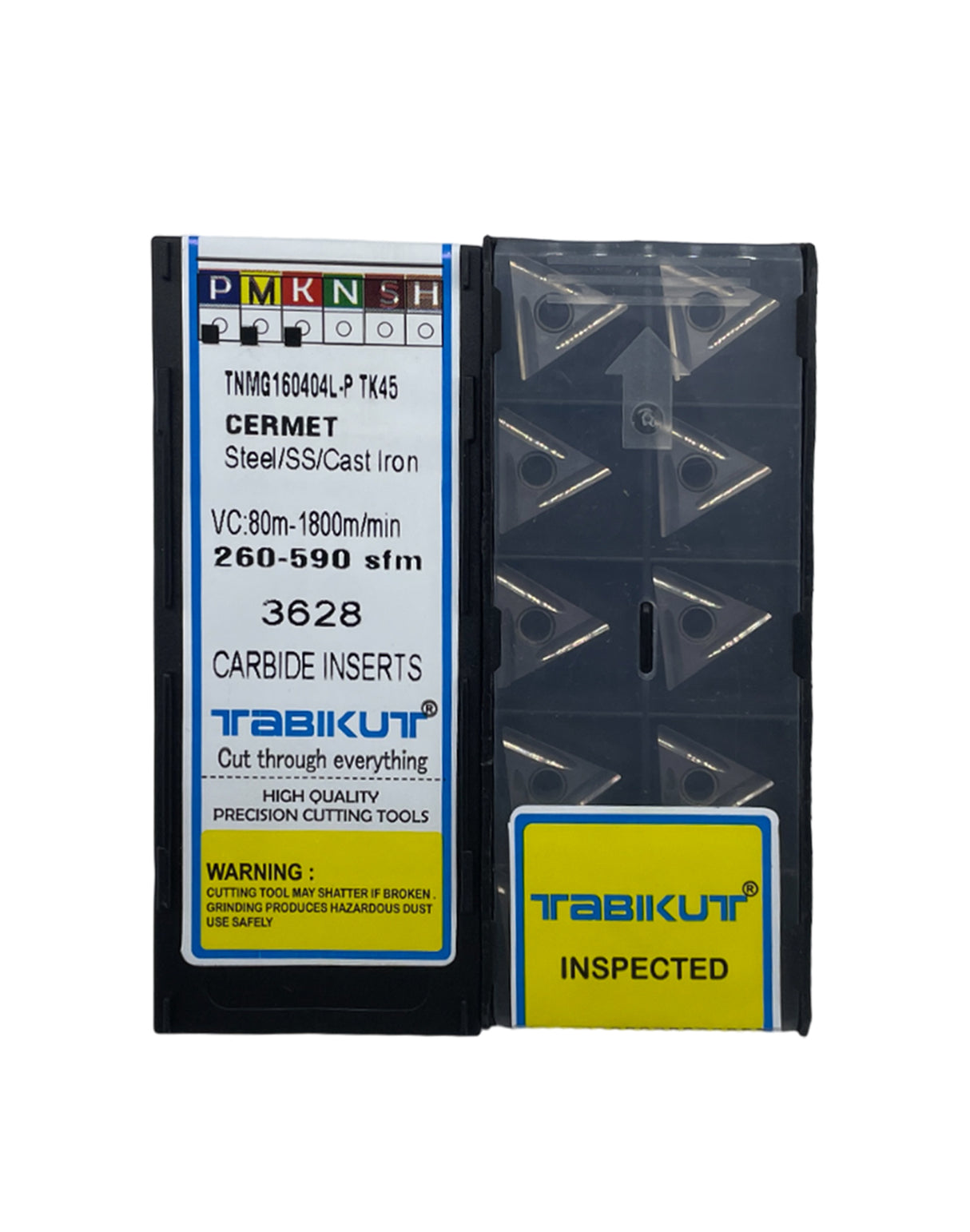 PVD coated TNGG160402 cermet insert pack of 10