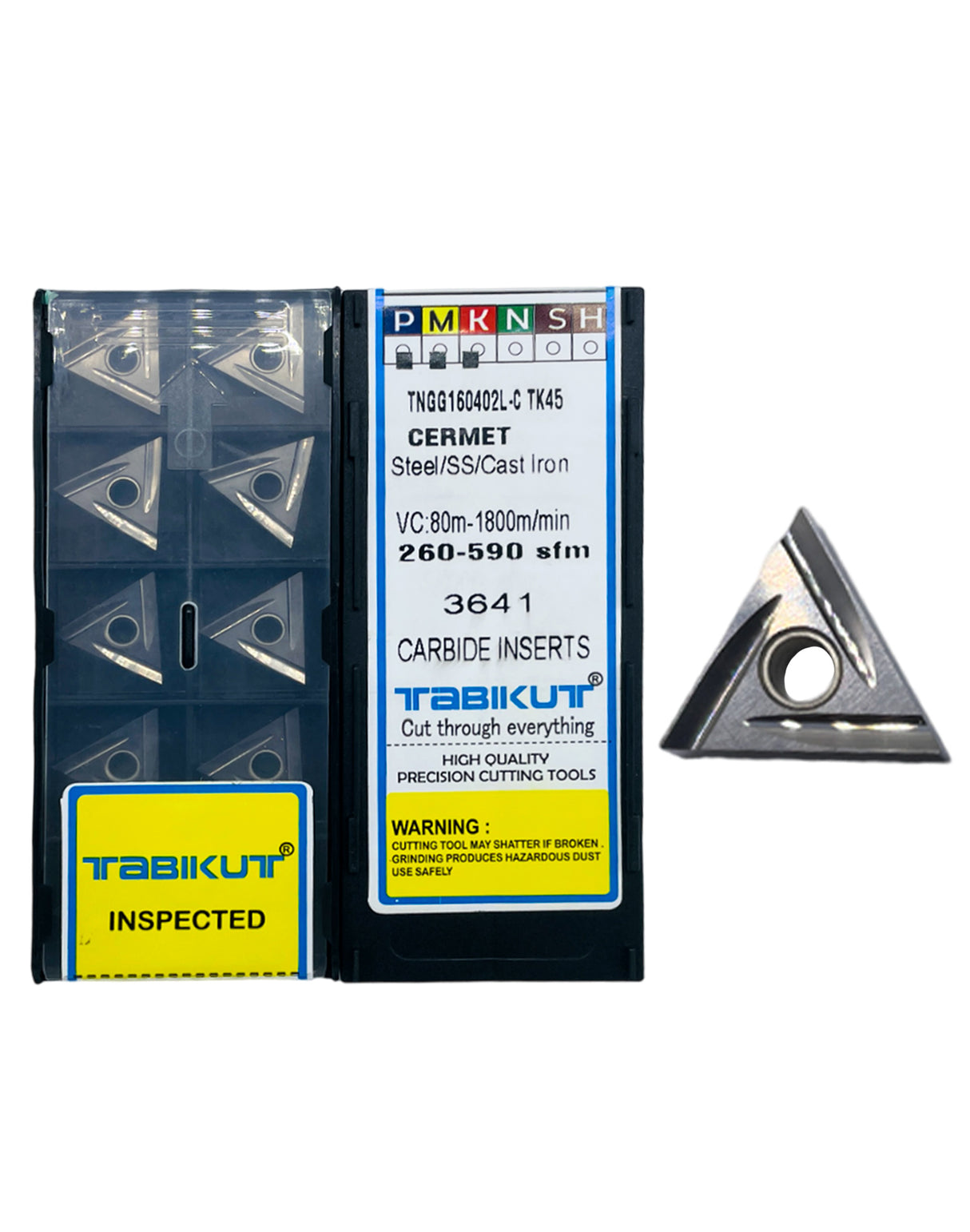 Cermet insert for finishing pack of 10