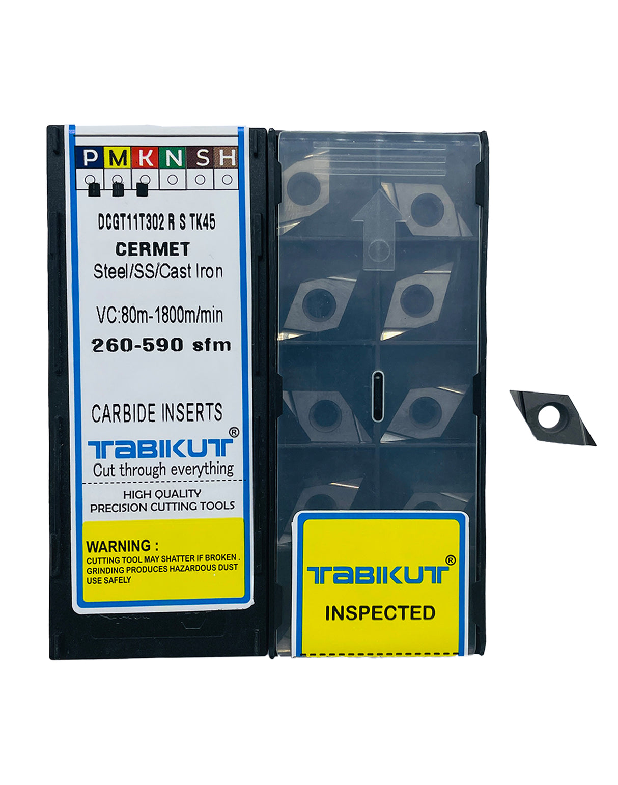 Cermet inserts for steel and stainless steel finishing