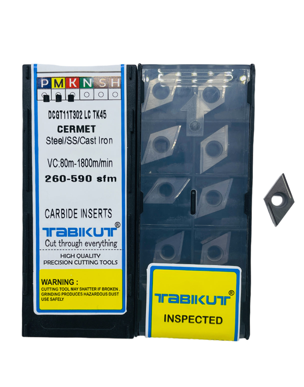 Cermet inserts for steel and stainless steel finishing