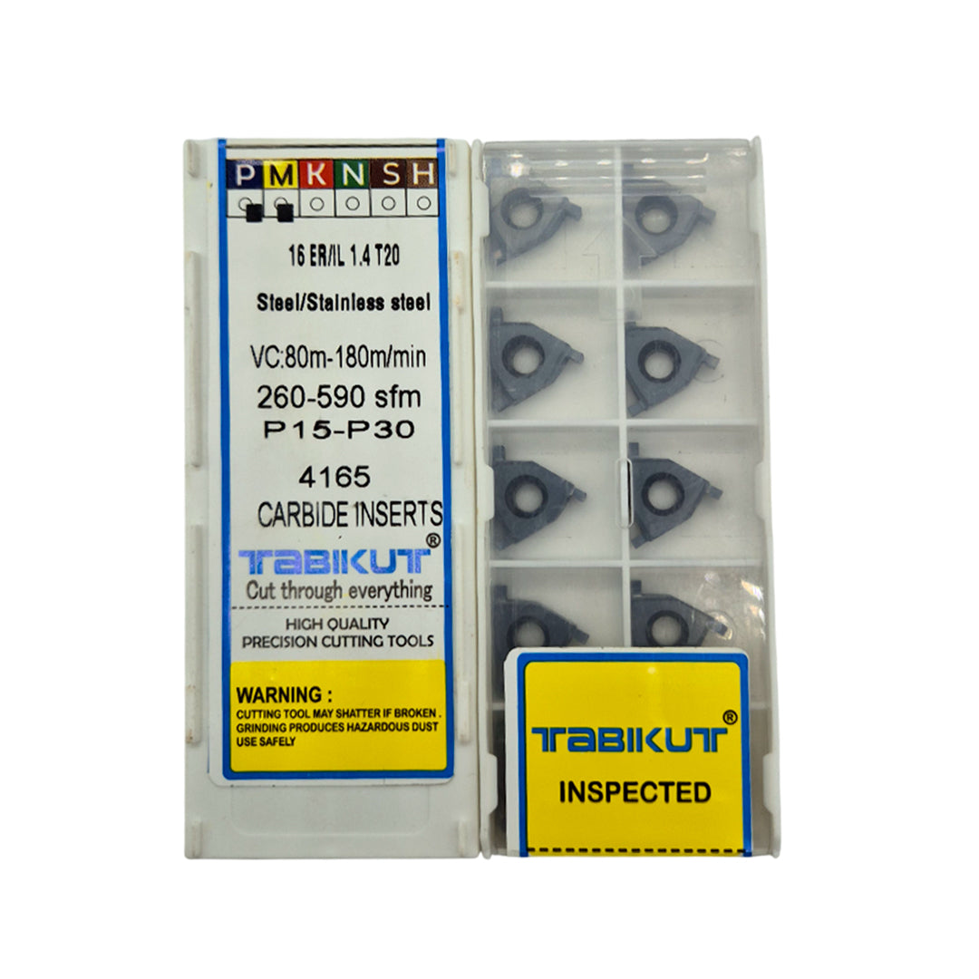 16ER carbide grooving insert pack